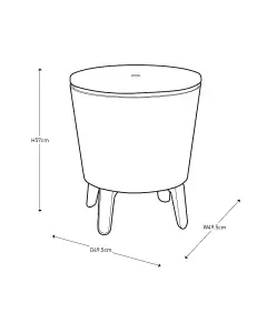 Keter Cool Bar Plastic Outdoor Ice Cooler Table