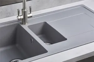 Franke Gemini GMD651UG 1.5 Bowl Tectonite Reversible Urban Grey Kitchen Sink