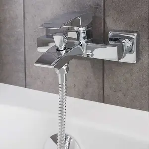 Shower Mixer Expose Valve Bath Filler Chrome Single Lever Wall Mounted