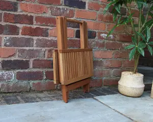 Mini Folding Side Square Table - Acacia