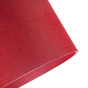 Contemporary and Sleek Red Plain Natural Linen Fabric Drum Lamp Shade 60w Max