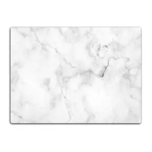 Textured Glass Chopping Board Marble Effect - Large