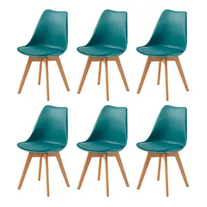 Nero Upholstered Dining Chair (Set of 6) Turquoise