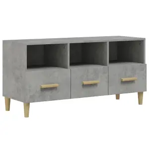 vidaXL TV Cabinet Concrete Grey 102x36x50 cm Engineered Wood