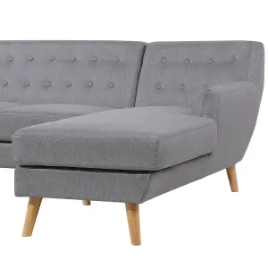 Corner Sofa MOTALA Light Grey Fabric Left Hand