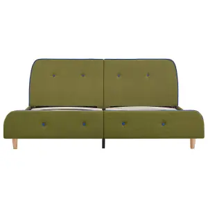 Berkfield Bed Frame Green Fabric 150x200 cm 5FT King Size