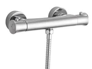 Keenware KBS-008 Chrome Brass Thermostatic Bar Shower Valve With Bottom Outlet