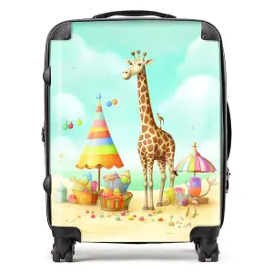 Giraffe On A Beach Holiday Suitcase - Large