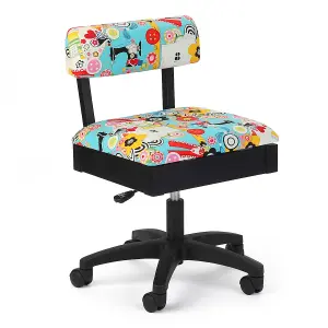 Hydraulic Sewing Chair Sew Wow Black with Sewing Notions Design - HT2015