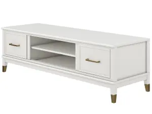 Westerleigh TV-Stand with Doors in White