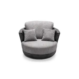 Dino Collection Swivel Chair in Grey