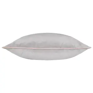 Paoletti Meridian Velvet Piped Polyester Filled Cushion