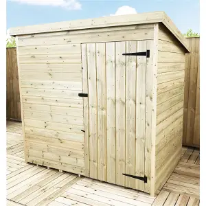 6 x 5 WINDOWLESS Garden Shed Pressure Treated T&G PENT Wooden Garden Shed + Single Door (6' x 5' / 6ft x 5ft) (6x5)