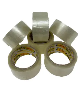 6 Pack of Clear Stikky Tape - 50mm x 66m