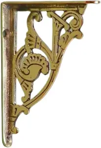 Castelion Single Solid Brass Trumpet Shelf Bracket