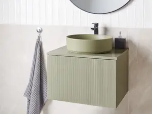 Bathroom Wall Mounted Cabinet 60 x 52 cm Green ALZIRA