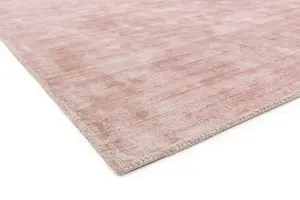 Pink Handmade , Luxurious , Modern , Plain Easy to Clean Viscose Rug for Living Room, Bedroom - 240cm X 340cm