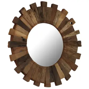 Berkfield Wall Mirror Solid Reclaimed Wood 70 cm