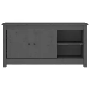 Berkfield TV Cabinet Grey 103x36.5x52 cm Solid Wood Pine