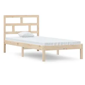 Berkfield Bed Frame Solid Wood 90x190 cm 3FT Single