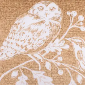 Woodland Owls Luxe Ochre Velvet Filled Cushion