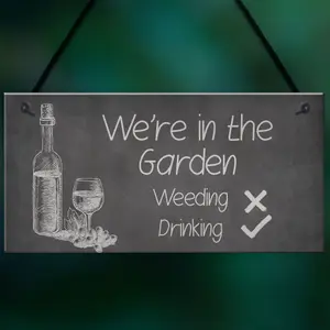 FUNNY Garden Sign Hanging Summerhouse Shed Plaque Welcome Sign Home Decor