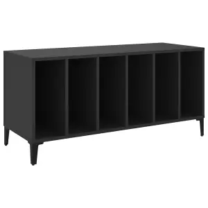 vidaXL Record Cabinet Black 100x38x48 cm Engineered Wood