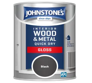 Johnstone's Quick Dry Gloss Black 750ml