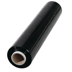 6 Rolls Of Black 400mm Standard Core Tear Resistant Pallet Shrink Wrap Rolls