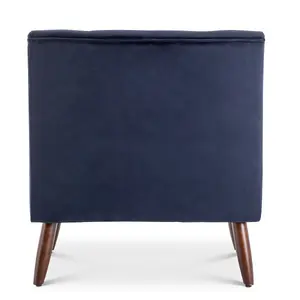 Velvet Navy Blue Franca Accent Chair