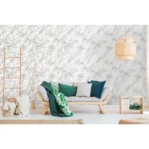 Holden Décor Jantis Geometric Metallic effect Smooth Wallpaper