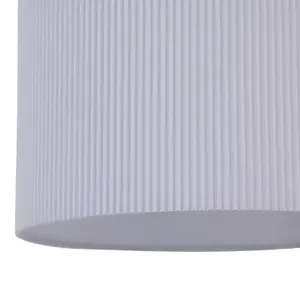 First Choice Lighting Set of 2 White Pleated 33cm Pendant Lightshades