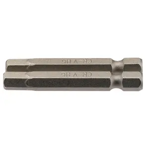 Draper 6mm 1/4" Hex. Hexagonal Insert Bit 50mm Long x 2 64259