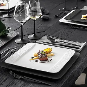 Villeroy & Boch Manufacture Rock Blanc Square Flat Plate