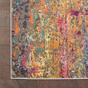 Sunset Graphic Abstract Modern Rug for Living Room Bedroom and Dining Room-66cm X 114cm