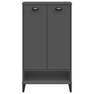 Berkfield Shoe Cabinet VIKEN Anthracite Grey Engineered Wood