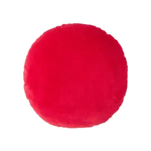 Homescapes Red Velvet Cushion, 40 cm Round