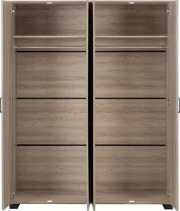 Oliver 4 Door Wardrobe Light Oak Effect