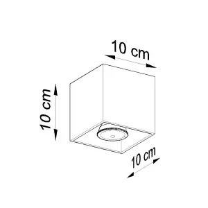 Quad Aluminium White 1 Light Classic Ceiling Light