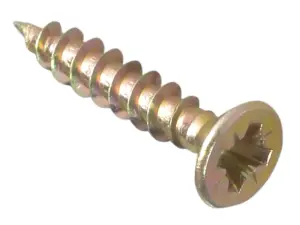 ForgeFix MPS3520Y Multi-Purpose Pozi Compatible Screw CSK ST ZYP 3.5 x 20mm Box 200 FORMPS3520Y