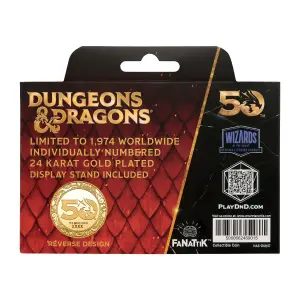 Dungeons & Dragons 50th Anniversary 24k Gold Plated Coin with Colour Print