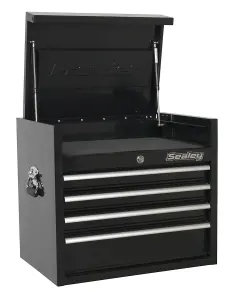 Sealey Topchest 4 Drawer 660mm Heavy-Duty Black PTB66004