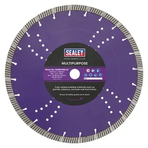 Sealey Cutting Disc Multipurpose Dry & Wet Use For Power Tools 350mm WDMP350/22