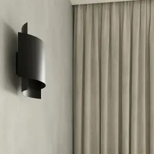 Impact Steel Black 1 Light Classic Wall Light