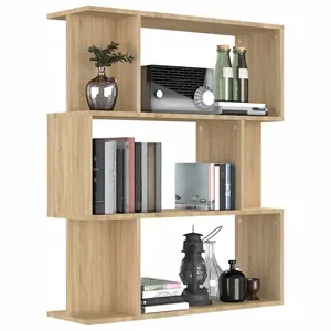 Berkfield Book Cabinet/Room Divider Sonoma Oak 80x24x96 cm Engineered Wood