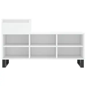 Berkfield Shoe Cabinet White 102x36x60 cm Engineered Wood