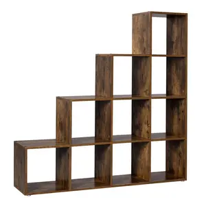 Northville Bookcase Rustic Brown / 129.5" H x 129.5" W x 29" D