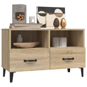 Berkfield TV Cabinet Sonoma Oak 80x36x50 cm Engineered Wood