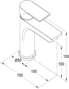 GoodHome Osani Basin Mono mixer Tap