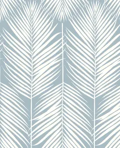 Palm Silhouette Coastal Prepasted Wallpaper